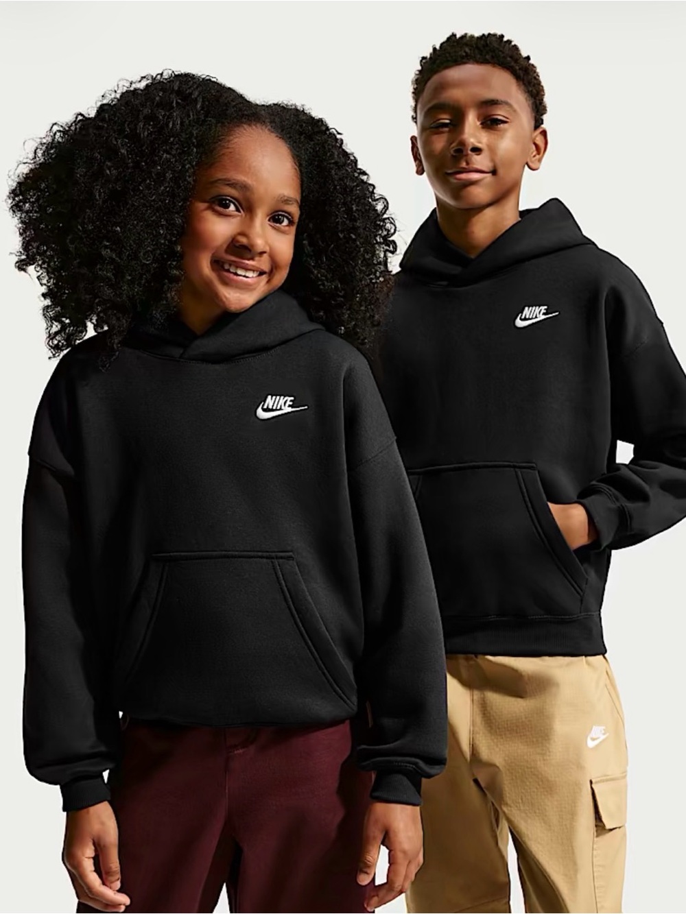 Nike Kids' Black Hoodie - Classic Swoosh